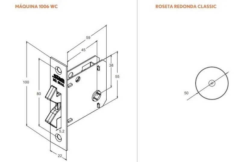 FECHADURA DE CORRER PARA BANHEIRO (ASA AVIAO) STAM - 1006S WC REDONDA PRETA