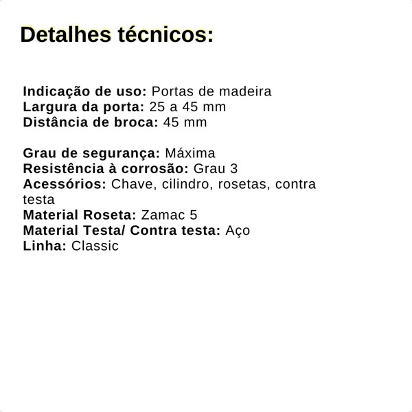 FECHADURA PIVOTANTE COM ROSETA QUADRADA STAM - 1005 DE 45MM PRETA