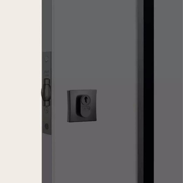 FECHADURA PIVOTANTE COM ROSETA QUADRADA STAM - 1005 DE 45MM ESCOVADA