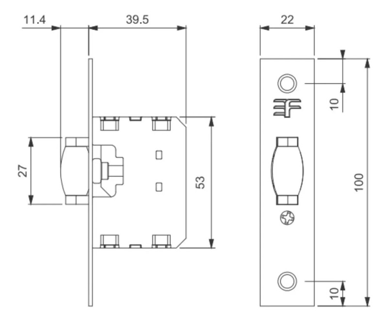 FECHADURA PIVOTANTE AUXILIAR 3F - FECHO PIVO C265