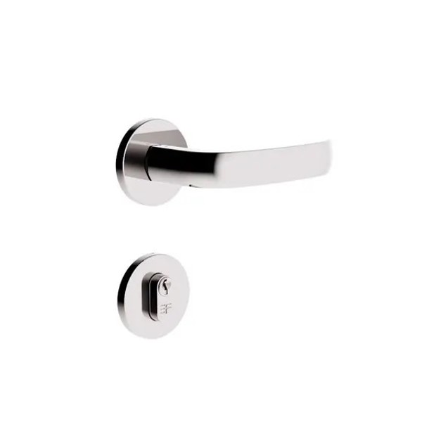 FECHADURA EXTERNA "116" COM ROSETA REDONDA 3F - 720E11655CR CROMADA