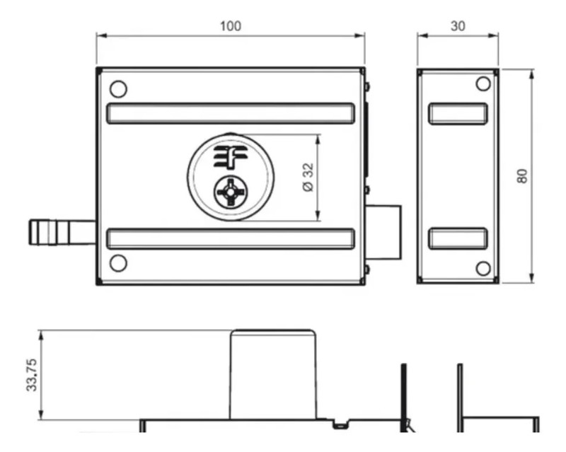 FECHADURA DE SOBREPOR TETRA PARA PORTAO 3F - 1130 TETRA