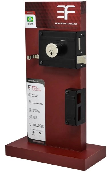 FECHADURA DE SOBREPOR SIMPLES PARA PORTAO 3F - 1130ZCR