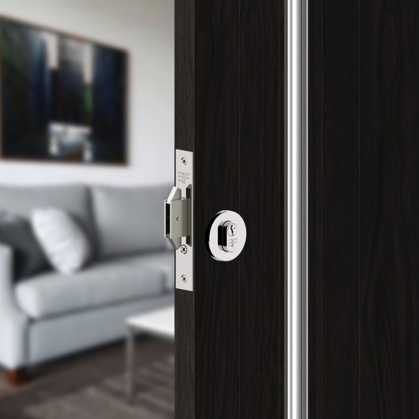 FECHADURA DE CORRER COM ROSETA (ASA AVIAO) 3F - QUADRADO 4145BP55/CR-Q CROMADA