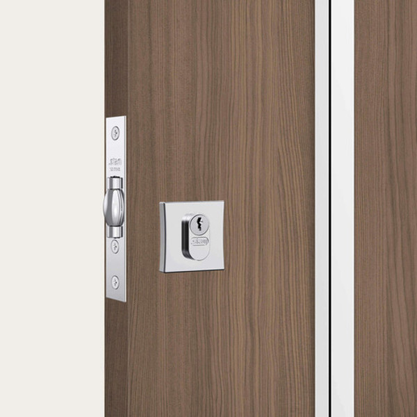 FECHADURA PIVOTANTE COM ROSETA QUADRADA STAM - 1005 DE 45MM CROMADA