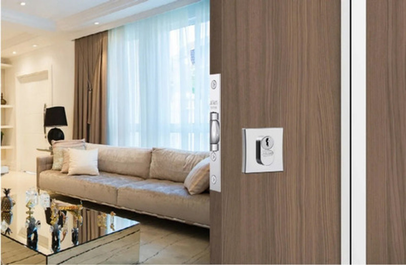 FECHADURA PIVOTANTE COM ROSETA QUADRADA STAM - 1005 DE 45MM CROMADA