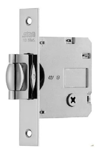 FECHADURA PIVOTANTE COM ROSETA QUADRADA STAM - 1005 DE 45MM CROMADA