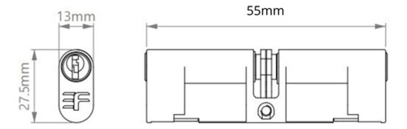 CILINDRO PARA FECHADURA IMAB DA 3F - B080ZCR