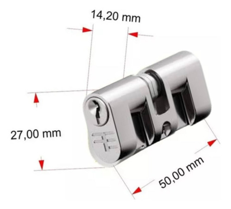 CILINDRO PARA FECHADURA GOLD 50MM DA 3F - 009ZCR