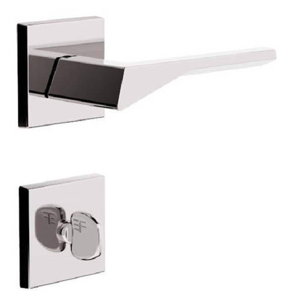 FECHADURA DE BANHEIRO "128" COM ROSETA QUADRADA 3F - 740B128CR CROMADA