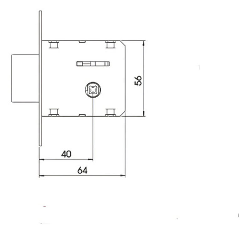 FECHADURA AUXILIAR TETRA SIMPLES REDONDA DA 3F - 440CR