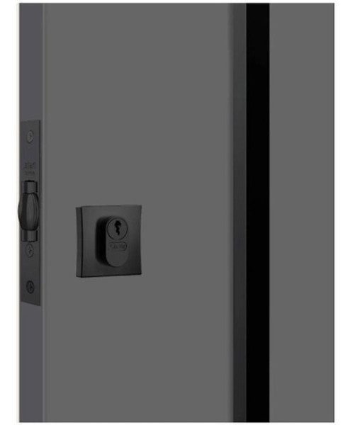 FECHADURA PIVOTANTE COM ROSETA QUADRADA STAM - 1005 DE 45MM PRETA