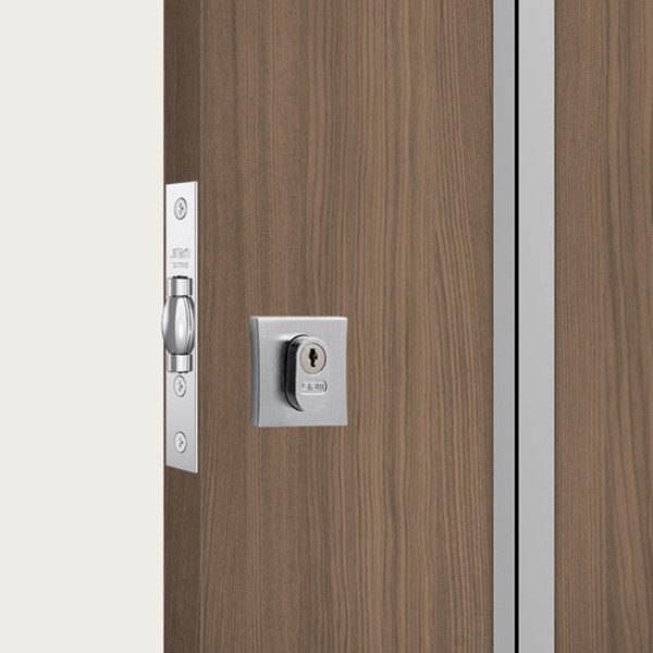 FECHADURA PIVOTANTE COM ROSETA QUADRADA STAM - 1005 DE 45MM ESCOVADA