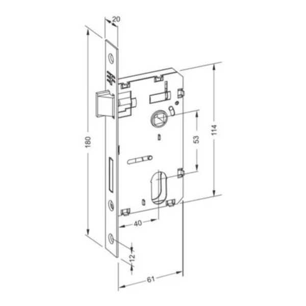 FECHADURA DE BANHEIRO "116" COM ROSETA REDONDA 3F - 720B116CR CROMADA