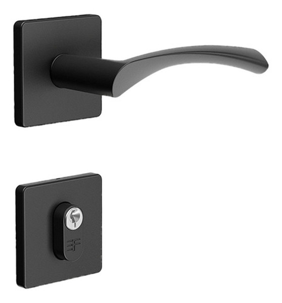 FECHADURA EXTERNA "119" COM ROSETA QUADRADA 3F - 740E11955PF PRETO