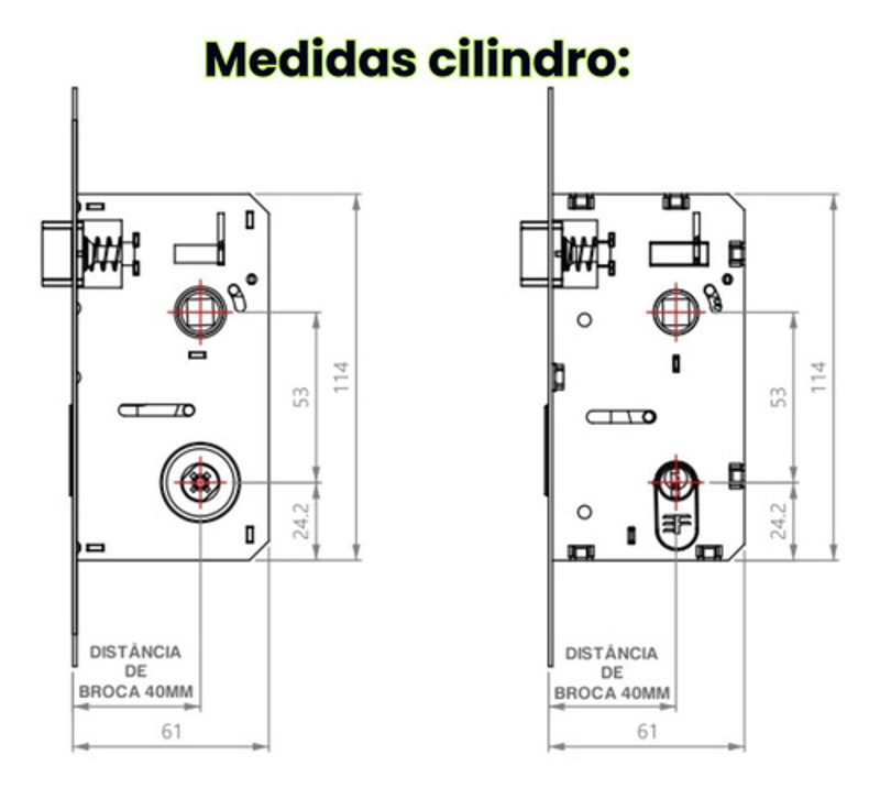 FECHADURA DE BANHEIRO "128" COM ROSETA QUADRADA 3F - 740B128CR CROMADA