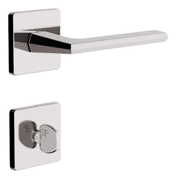 FECHADURA DE BANHEIRO "127" COM ROSETA QUADRADA 3F - 740B127CR CROMADA