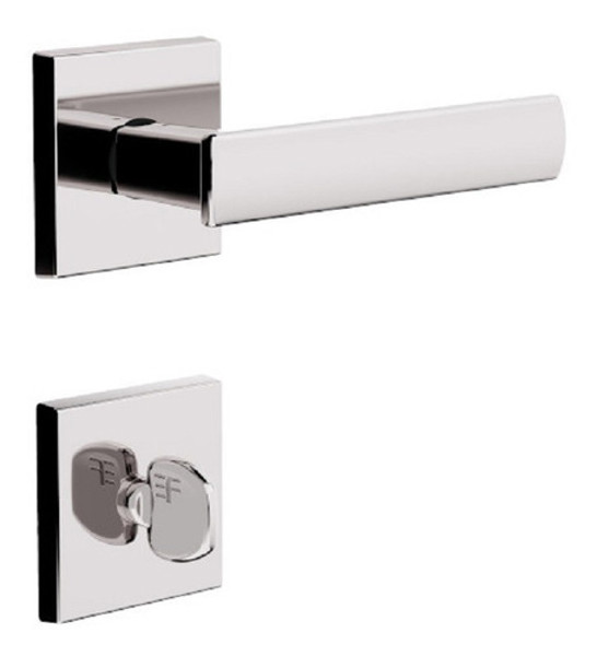 FECHADURA DE BANHEIRO "117" COM ROSETA QUADRADA 3F - 740B117CR CROMADA