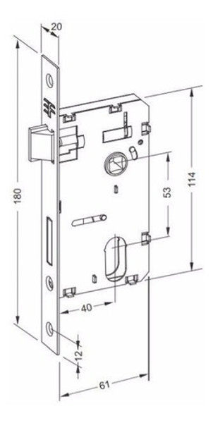 FECHADURA DE BANHEIRO "117" COM ROSETA QUADRADA 3F - 740B117CR CROMADA