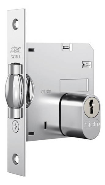 FECHADURA PIVOTANTE COM ROSETA QUADRADA STAM - 1005 DE 45MM CROMADA