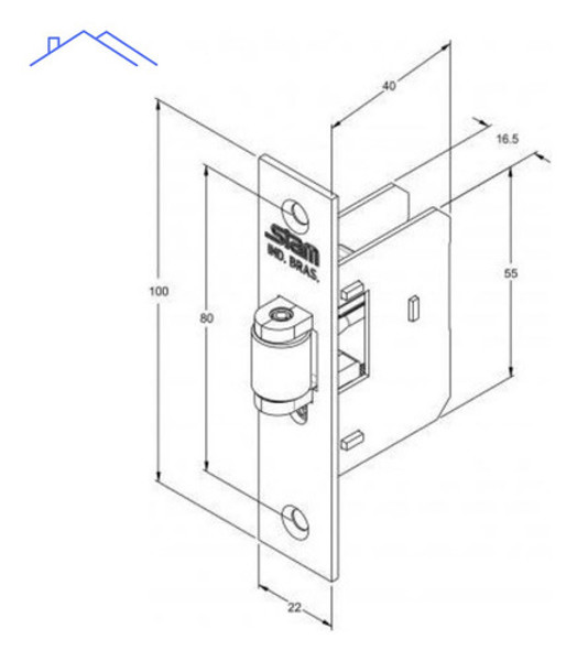 FECHADURA PIVOTANTE AUXILIAR FECHO ROLETE PRETO FOSCO STAM