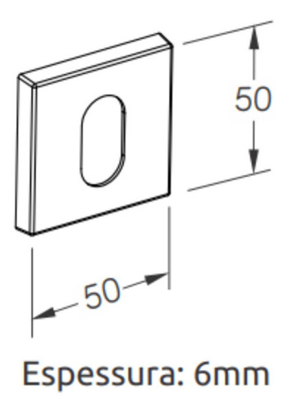FECHADURA DE BANHEIRO "117" COM ROSETA QUADRADA 3F - 740B117CR CROMADA