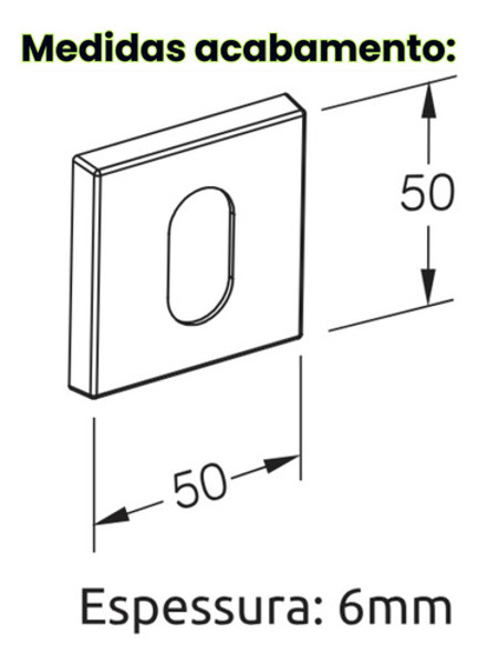 FECHADURA DE BANHEIRO "128" COM ROSETA QUADRADA 3F - 740B128CR CROMADA