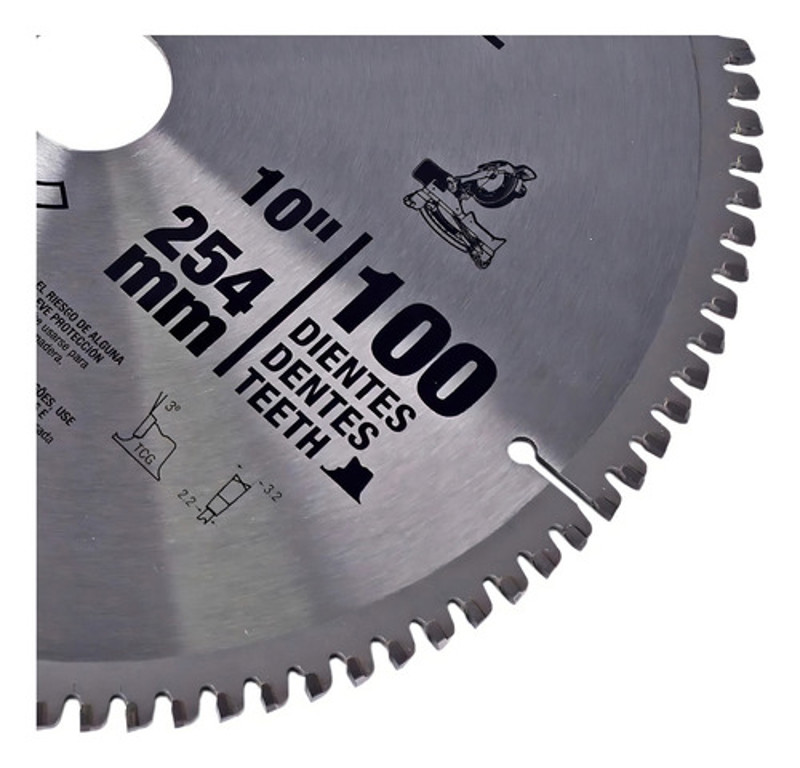 DISCO PARA ALUMINIO DE 10" 250MM COM 100 DENTES DEWALT - DWA03220