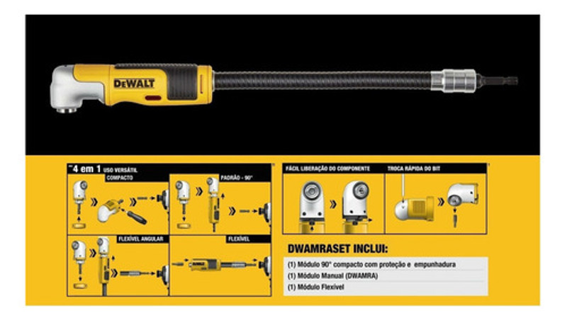 ADAPTADOR ANGULAR 90 GRAUS DEWALT - DWAMRASET