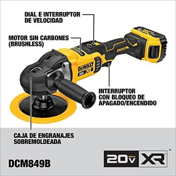 POLITRIZ LIXADEIRA 7" BATERIA 20V XR DEWALT - DCM849B
