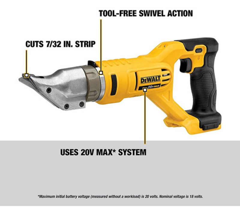 TESOURA CORTA CHAPA A BATERIA 20V MAX18G DEWALT - DCS491B