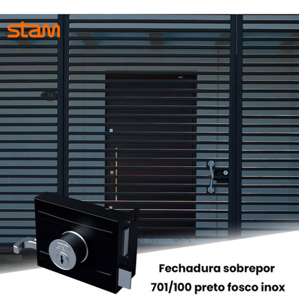 FECHADURA DE SOBREPOR TETRA PARA PORTAO STAM - 1701/100