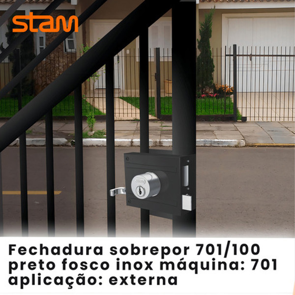 FECHADURA DE SOBREPOR TETRA PARA PORTAO STAM - 1701/100
