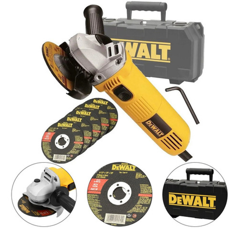 ESMERILHADEIRA ANGULAR 4.1/2'' COM 750W E MALETA DEWALT - DWE4010K 220V