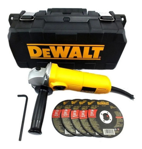 ESMERILHADEIRA ANGULAR 4.1/2'' COM 750W E MALETA DEWALT - DWE4010K 220V