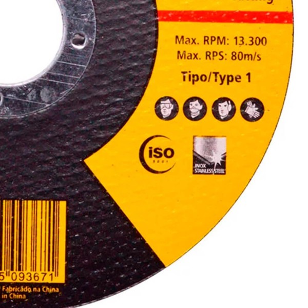DISCO CORTE DE 115MM PARA INOX E FERRO STANLEY - STA8061