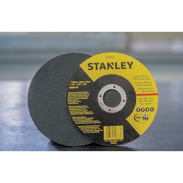 DISCO CORTE DE 115MM PARA INOX E FERRO STANLEY - STA8061