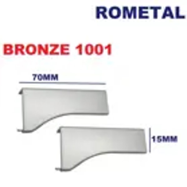 TAMPA PERFIL FACETATO ROMETAL PE-183 - DE: 15MM, COR: BRONZE 1001