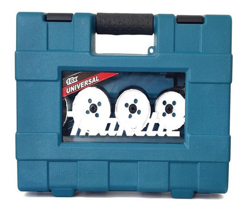 JOGO DE 16PCS COM SERRA COPO BIMETALICA E SUPORTE MAKITA - D-63993