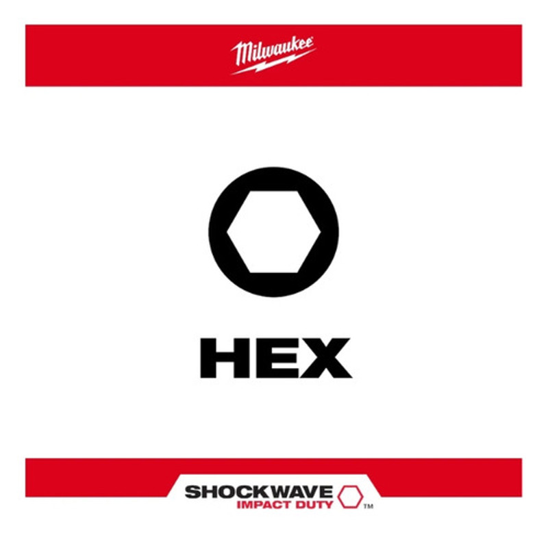JOGO DE 08PCS BITS HEXAGONAL SHOCKWAVE MILWAUKEE - 48-32-4617