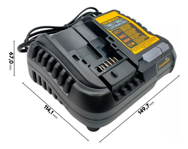 CARREGADOR PARA BATERIA 12V/20V 4.AH BIVOLT DEWALT - DCB1104-BR