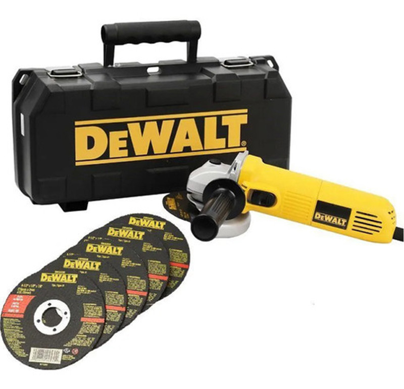 ESMERILHADEIRA ANGULAR 4.1/2'' COM 750W E MALETA DEWALT - DWE4010K 220V