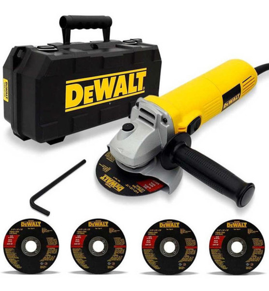 ESMERILHADEIRA ANGULAR 4.1/2'' COM 750W E MALETA DEWALT - DWE4010K 220V
