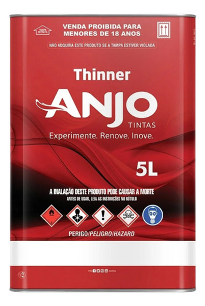 THINNER ANJO DILUENTE E LIMPEZA COM 05 LITROS - 2750