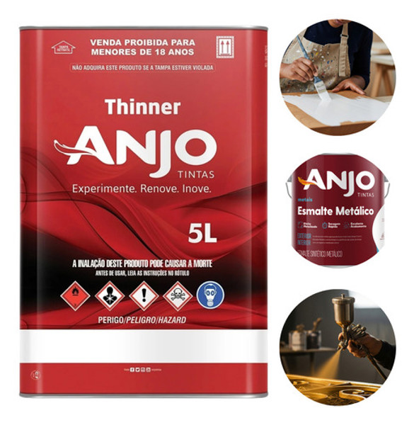 THINNER ANJO DILUENTE E LIMPEZA COM 05 LITROS - 2750