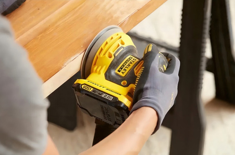 LIXADEIRA ORBITAL VELCRO A BATERIA 20V COMPLETA STANLEY - SCS220C1S-BR