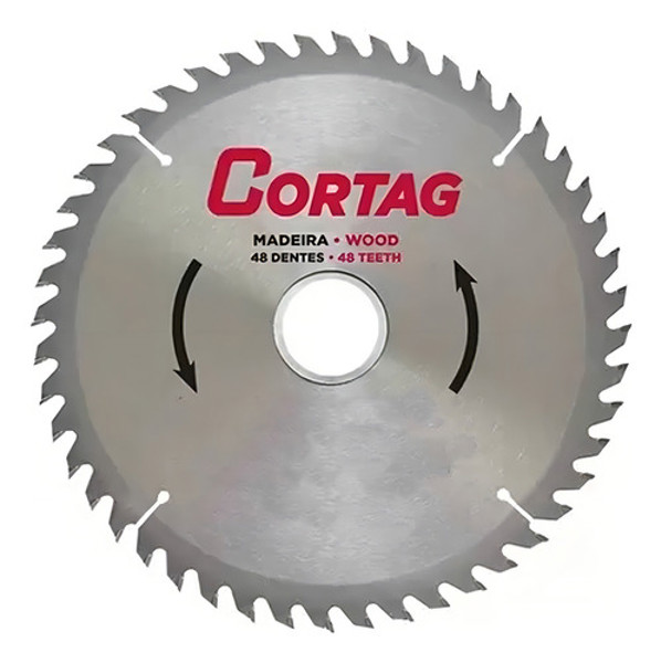 DISCO CORTE MADEIRA DE 250MM COM 48 DENTES CORTAG - 61772
