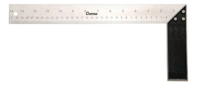 ESQUADRO ALUMINIO INOX DE 14" 350MM CORTAG - 60168