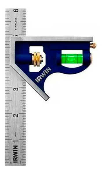 ESQUADRO INOX COM NIVEL 6" 152MM IRWIN - 1884634