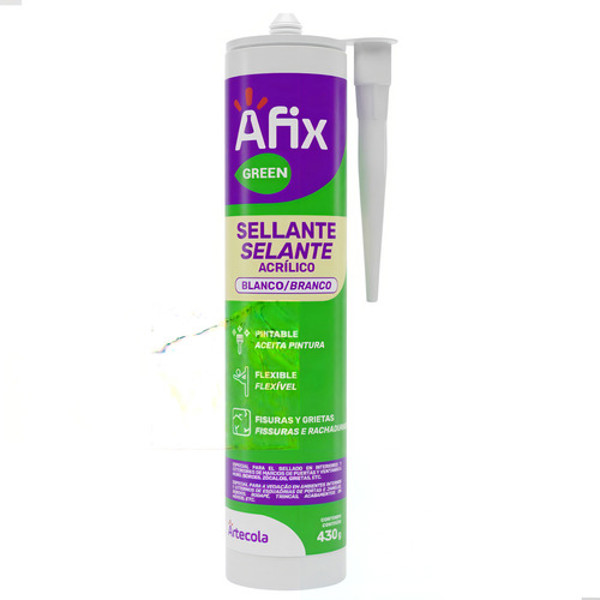 SILICONE AFIX BASE D'AGUA COM 430G - BRANCO